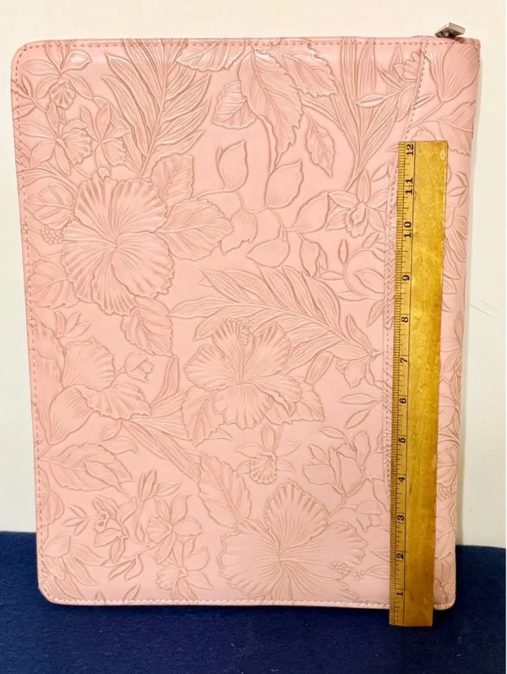 Hawaiian Floral Pink Pu Leather Portfolio